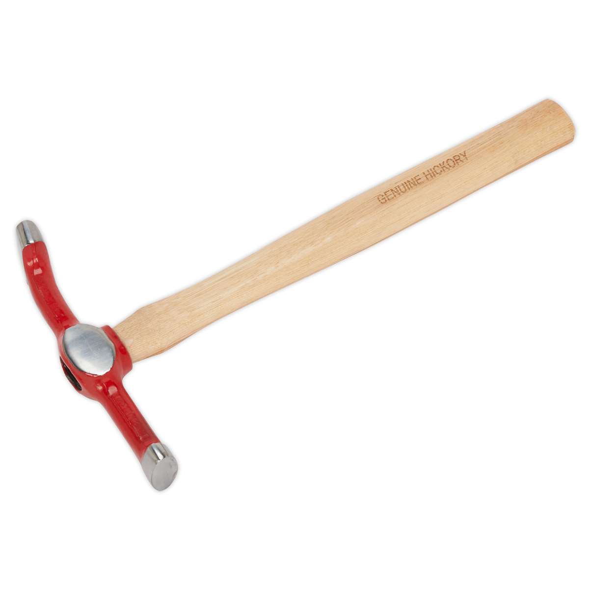Sealey Professional Hickory Handled Door Skinning Hammer Red/Silver CB58.07