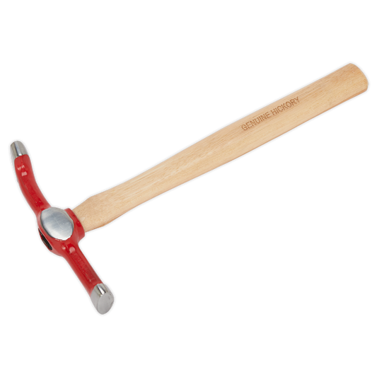 Sealey Professional Hickory Handled Door Skinning Hammer Red/Silver CB58.07