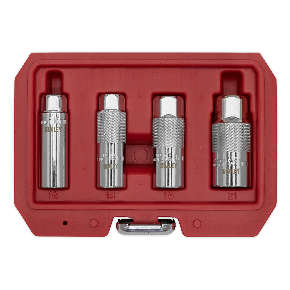 Sealey Magnetic Spark Plug Socket Set 4 Pieces 3/8" Square Drive AK65561