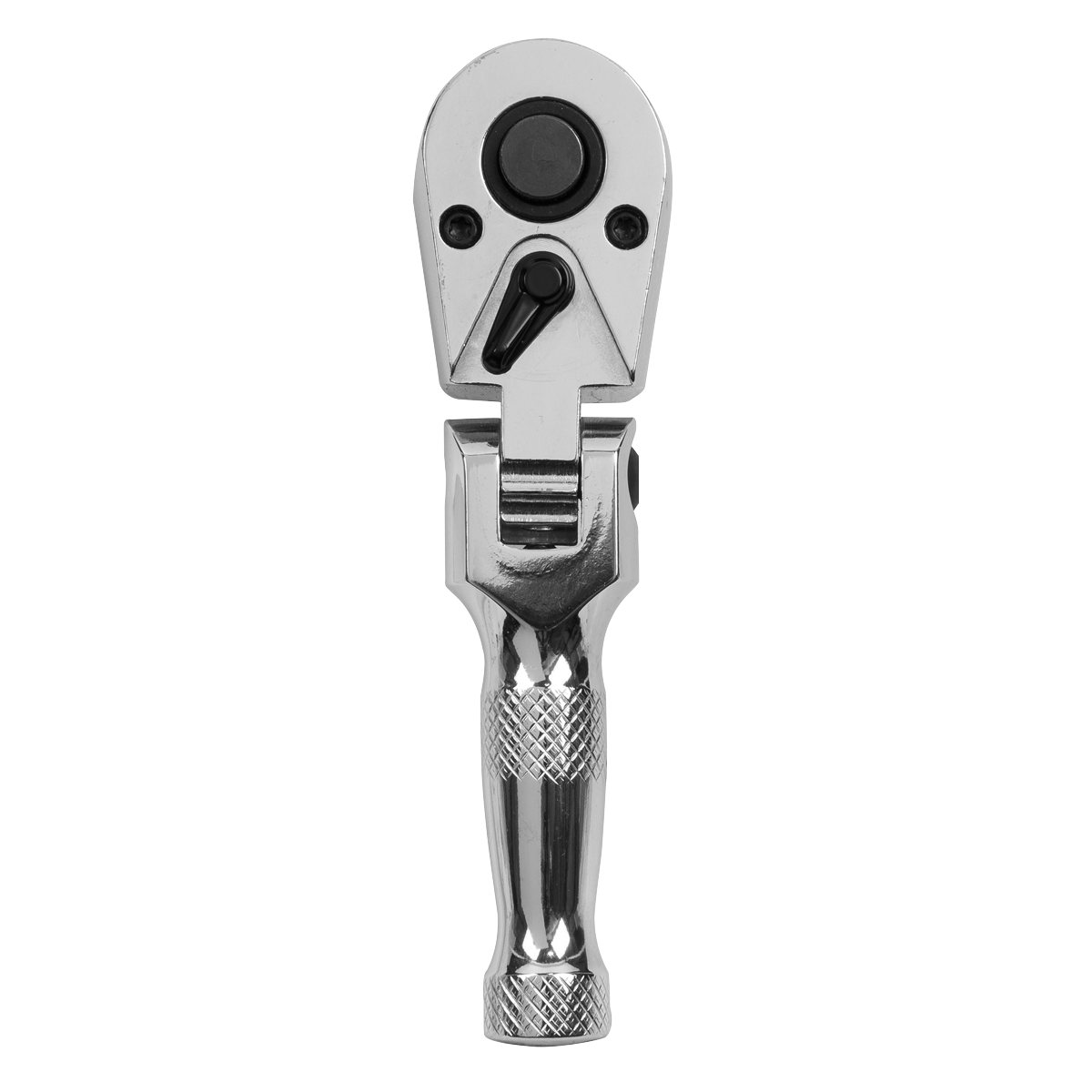 Sealey Ratchet Wrench Flexi-Head Stubby 3/8" Drive Polished Finish AK661SF