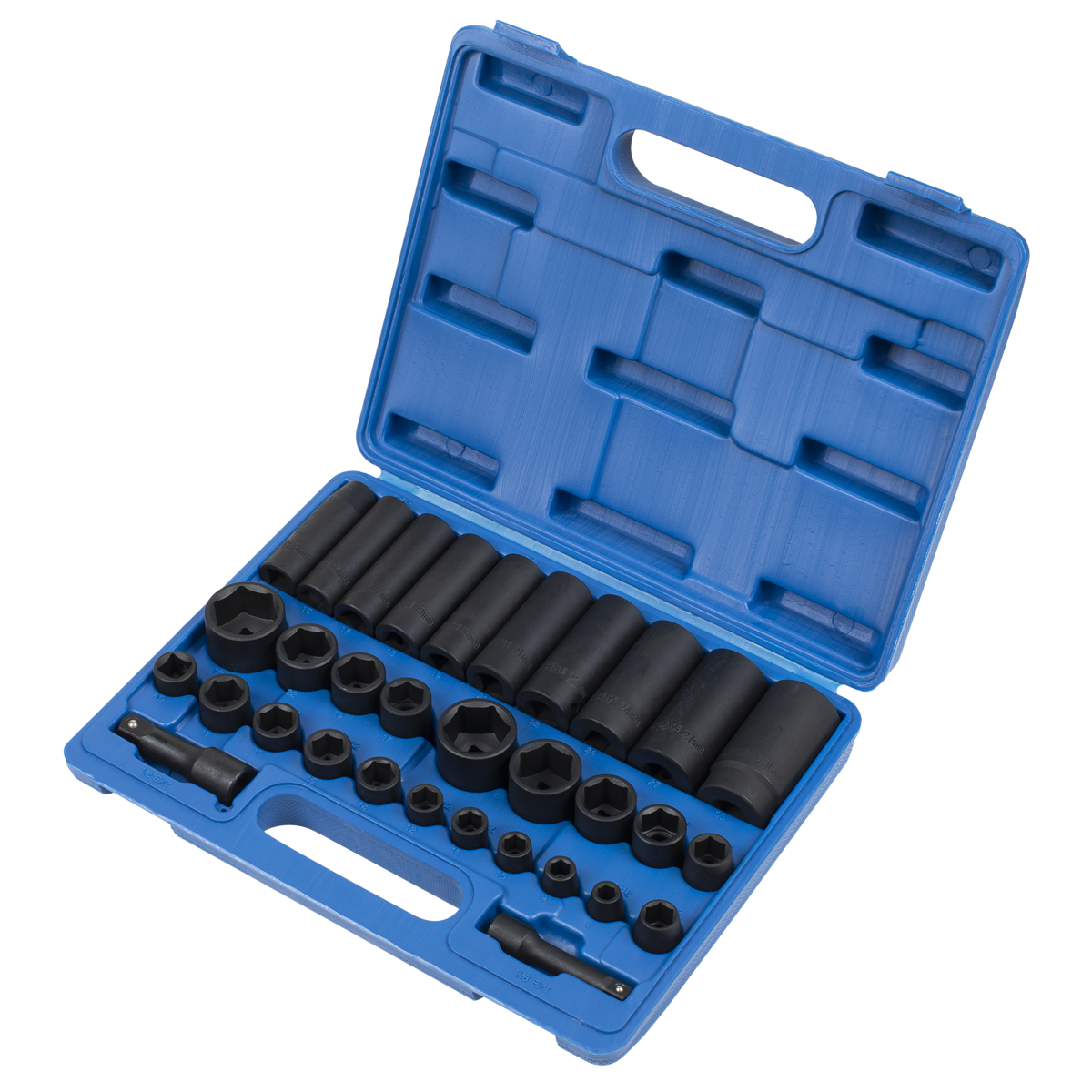 Sealey Socket Set 32 Pieces Standard/Deep 3/8" 1/2" Drive Metric/Imperial AK681