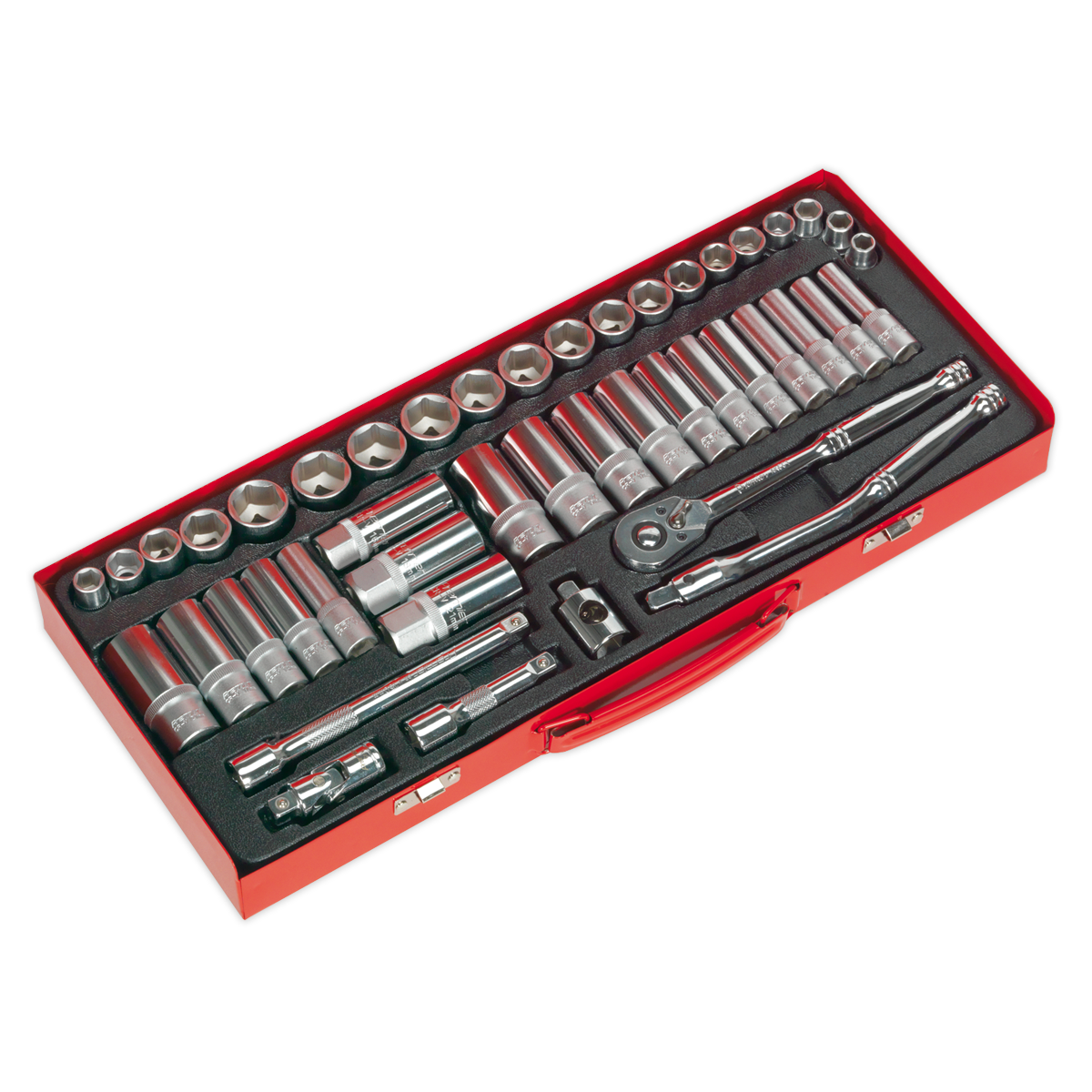 Sealey Deluxe Socket Set 45 Pieces DuoMetric Chrome Vanadium Steel AK692