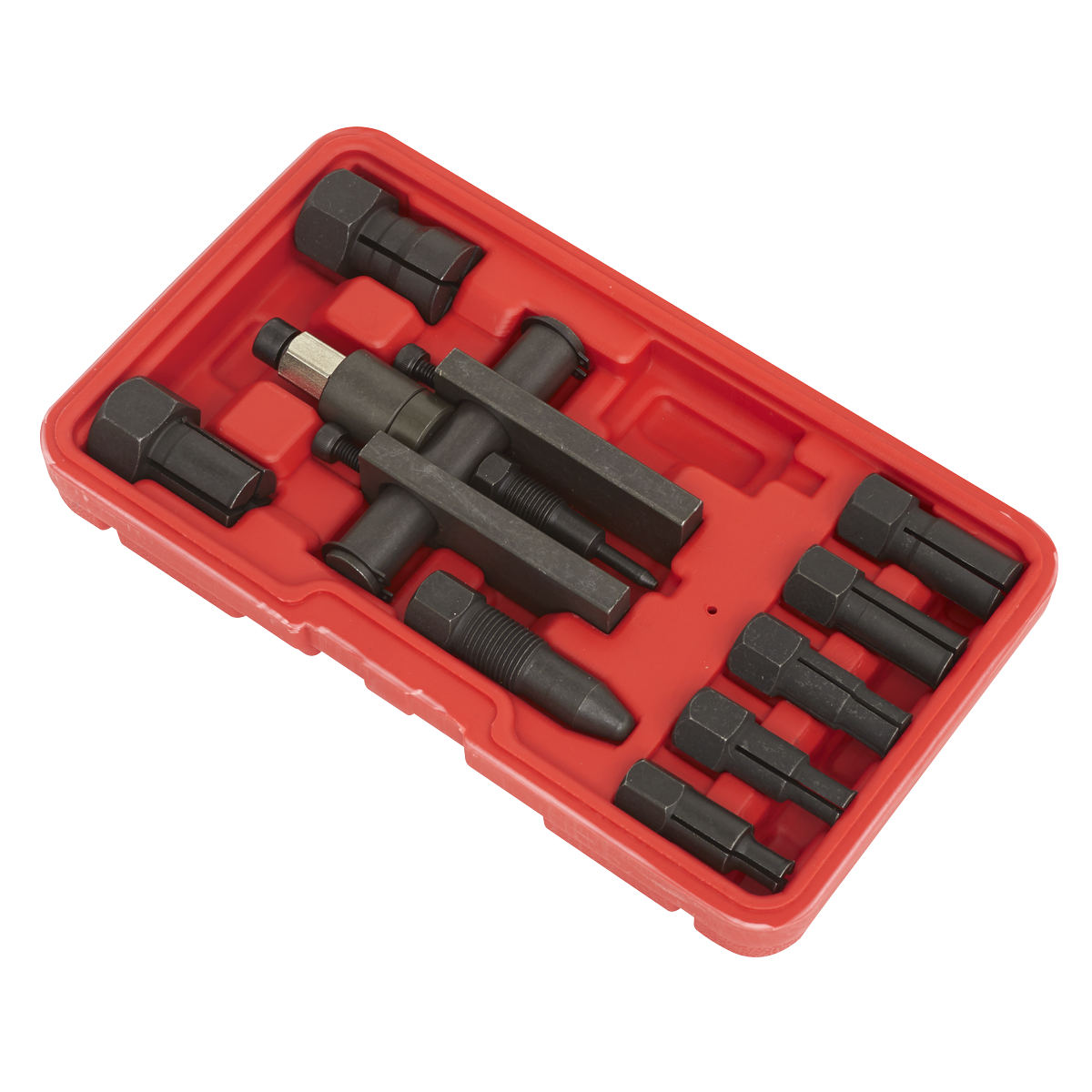 Sealey Screw-Type Bridge Extractor Bearing Puller Set 10 Pieces Black AK7160