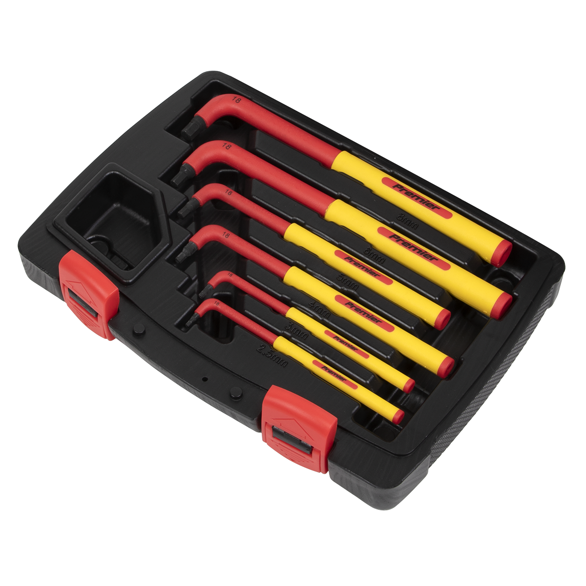 Sealey Hex Key Extra-Long VDE Set 6 Pieces Chemically Blackened Finish AK7177