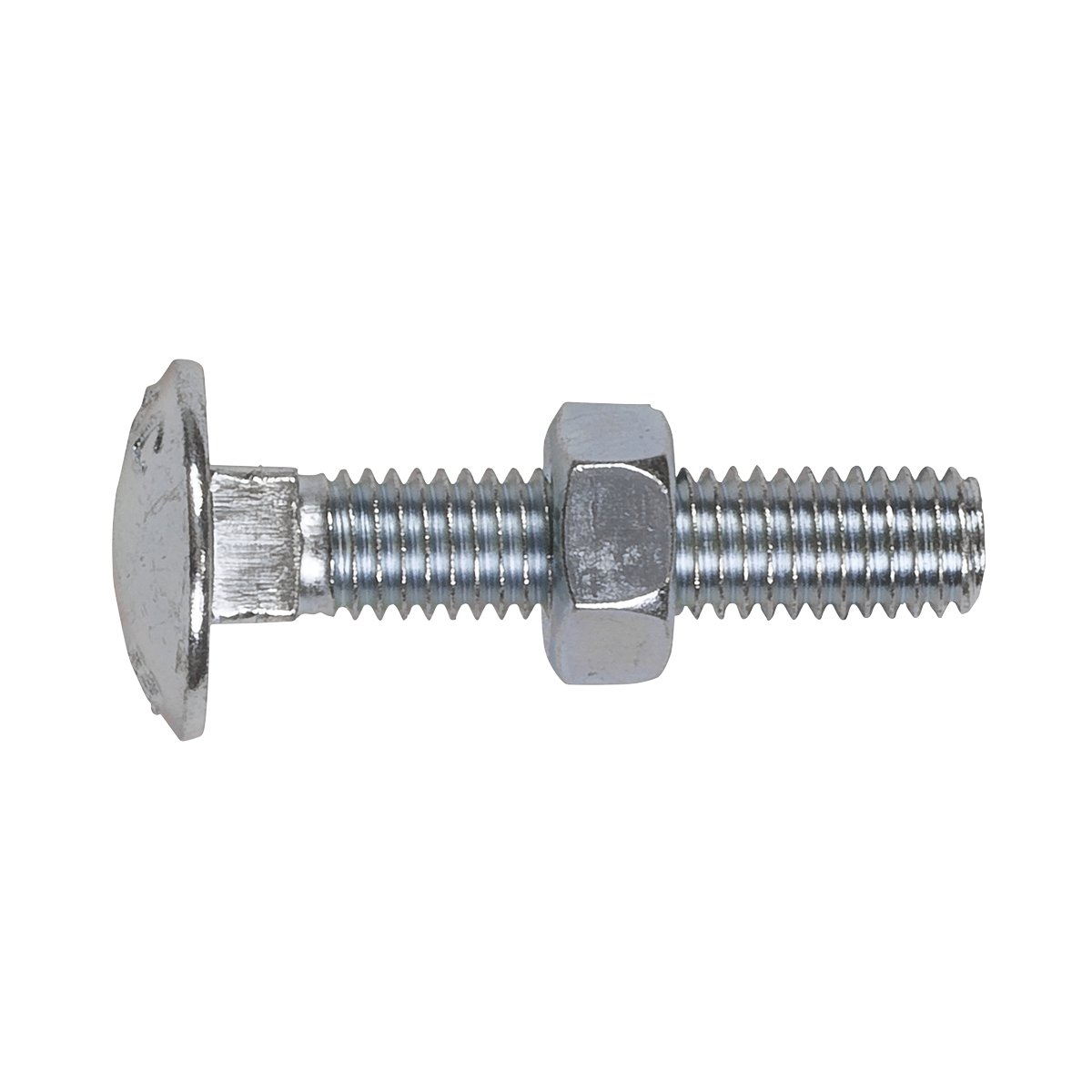 Sealey Coach Bolt & Nut M8 x 40mm Zinc Plated DIN 603 With Bag x50 CBN840