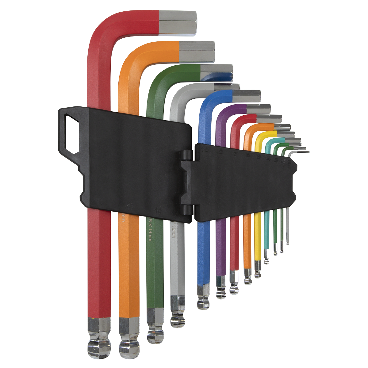 Sealey Premier Jumbo Colour-Coded Anti-Slip Ball-End Hex Key Set 13 Pcs AK7192
