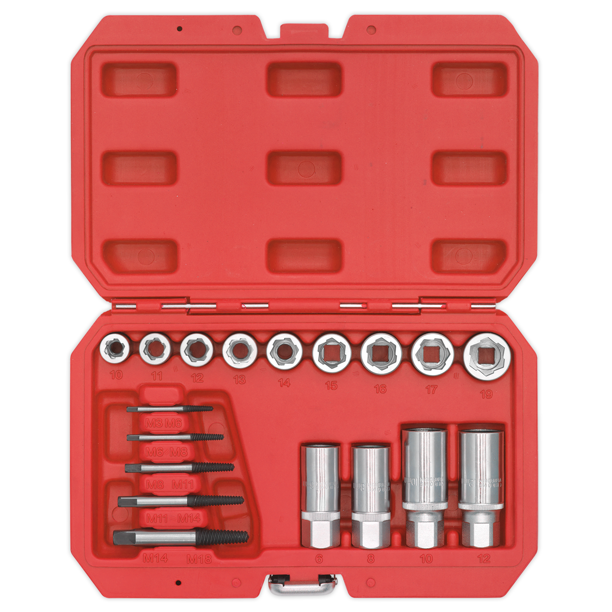 Sealey Bolt Stud & Screw Extractor Set Suitable For Professional Workshop AK751