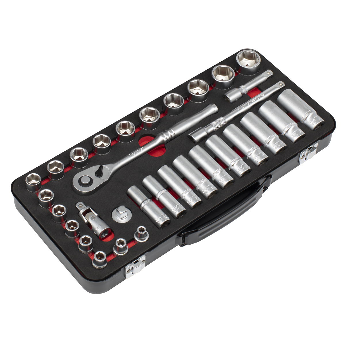 Premier Platinum Socket Set 3/8" Square Drive 32 Pieces Chrome Vanadium Steel