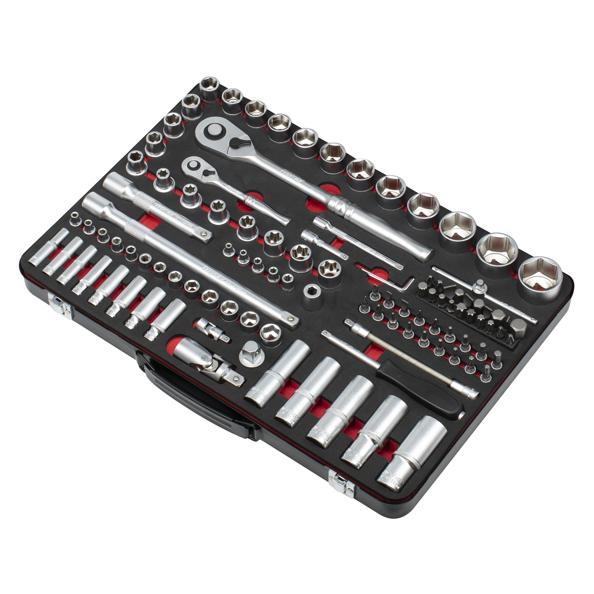 Premier Platinum Socket Set 1/4" 1/2" Square Drive 108 Pieces With Storage Case