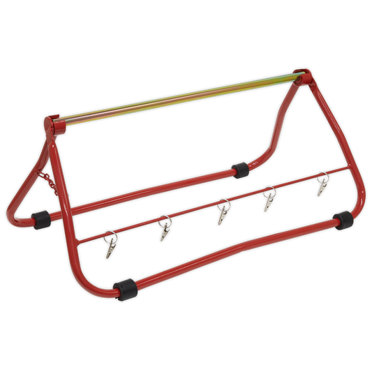 Sealey Cable Carrier Stand Multi Reel Dispenser 45kg Capacity 5 Clips CC01
