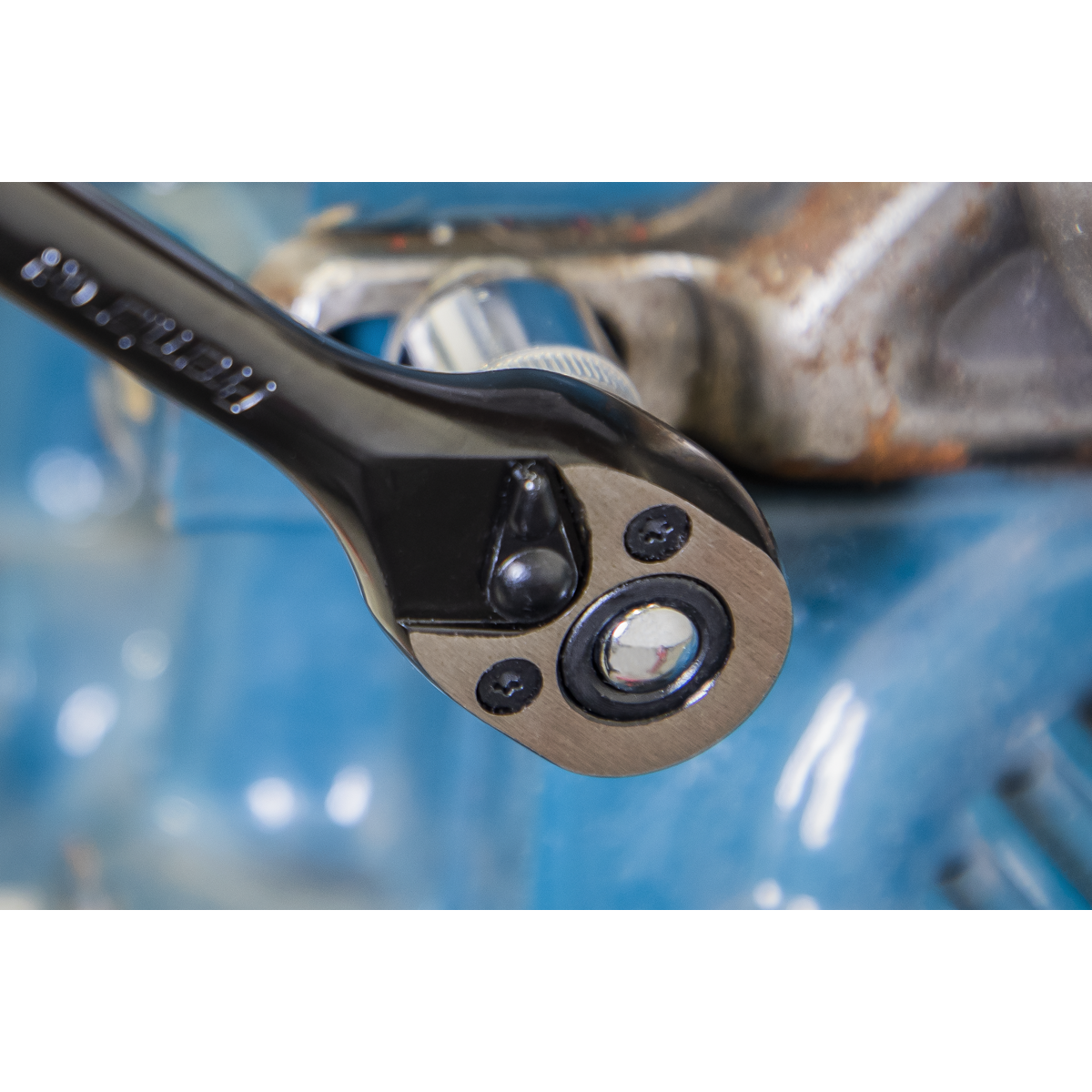 Sealey Ratchet Wrench 1/4" Square Drive Premier Black Chrome Vanadium AK7997