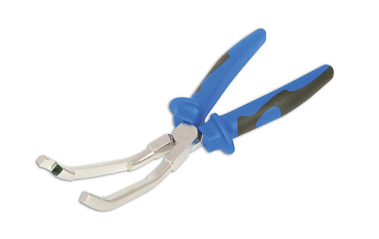 LASER 4490 Glow Plug Socket Pliers Angled Toothed Jaws Blue/Black Handle Tool