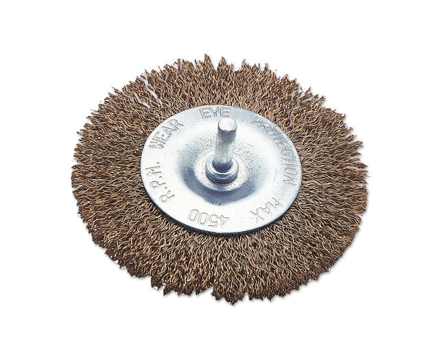 LASER 0353 4" Flat Steel Wire Brush Disc For Drill Cleaning & Rust Removal