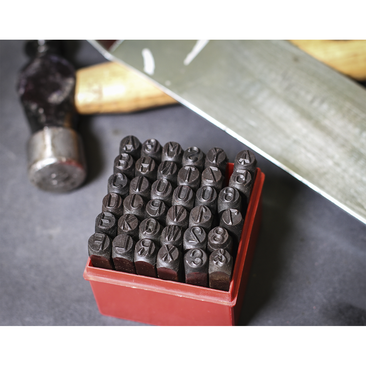 Sealey Letter & Number Punch Set 36 Pieces 8mm Chemically Blackened AK8297