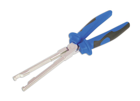 LASER 4491 Glow Plug Socket Pliers Straight Toothed Jaws Blue/Black Handle Tool