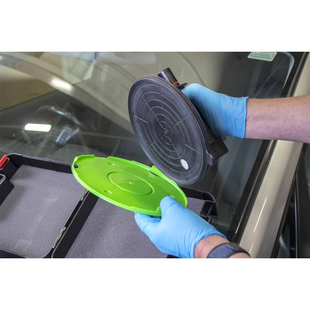 Sealey Heavy Lift Suction Cup With Vacuum Grip Indicator - Ø206mm AK9894