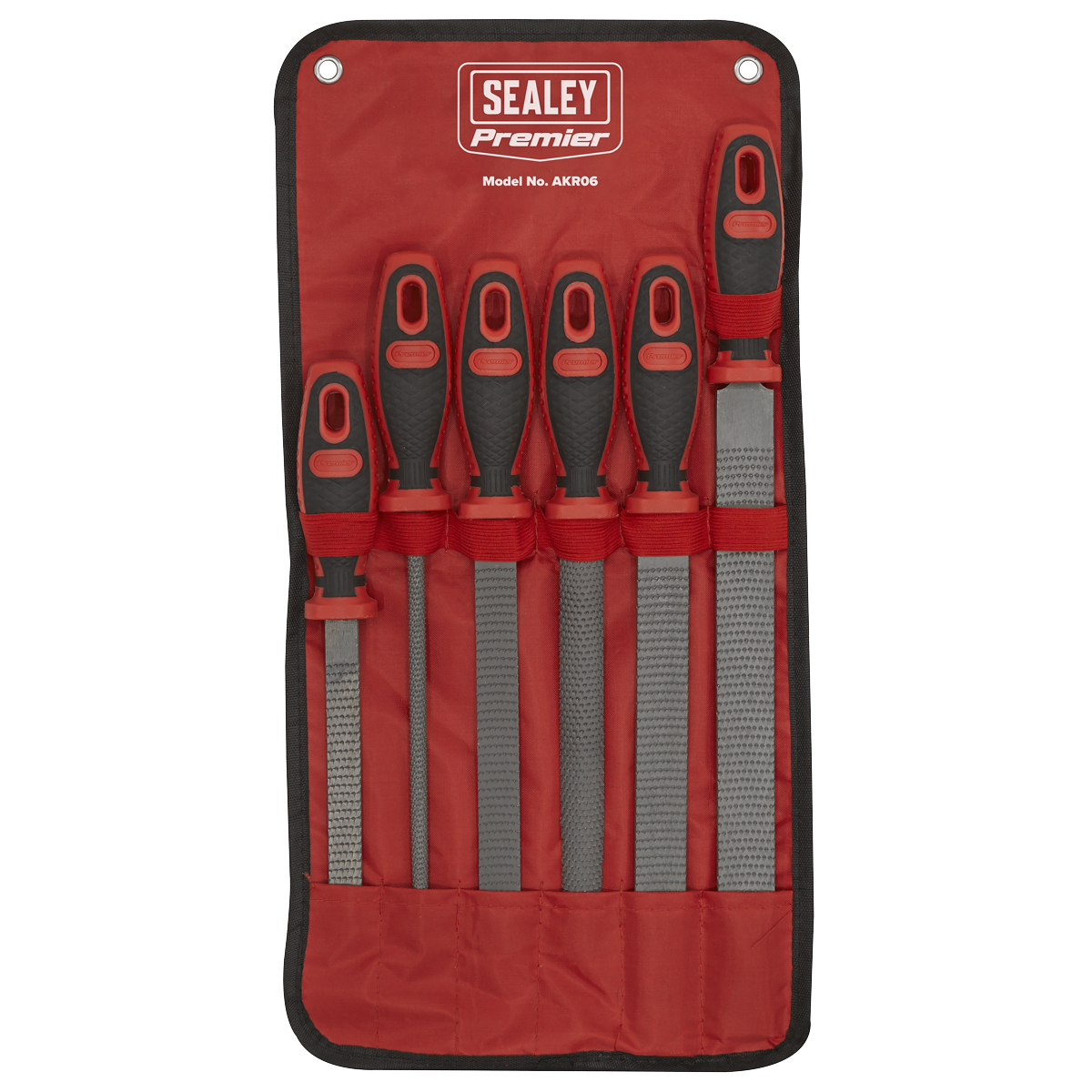 Premier Rasp File Set 6 Pieces Flat/Half Round/Round 200-300mm Ergonomic AKR06