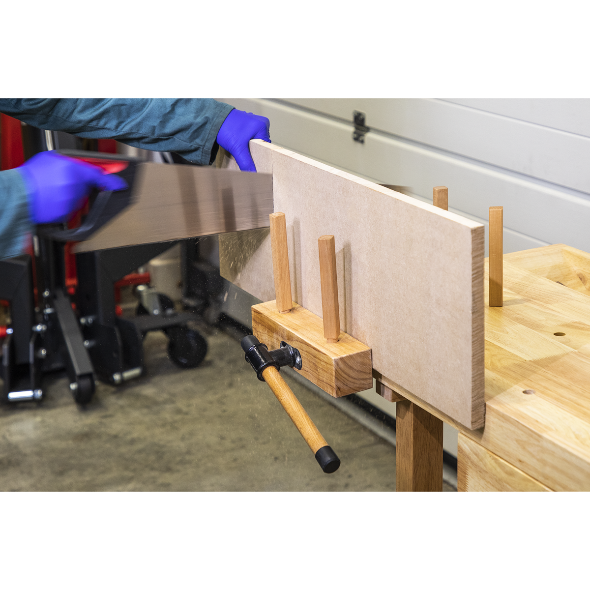 Sealey Woodworking Bench Oak With a Varnished Finish Tool Drawer 1.52mtr AP1520