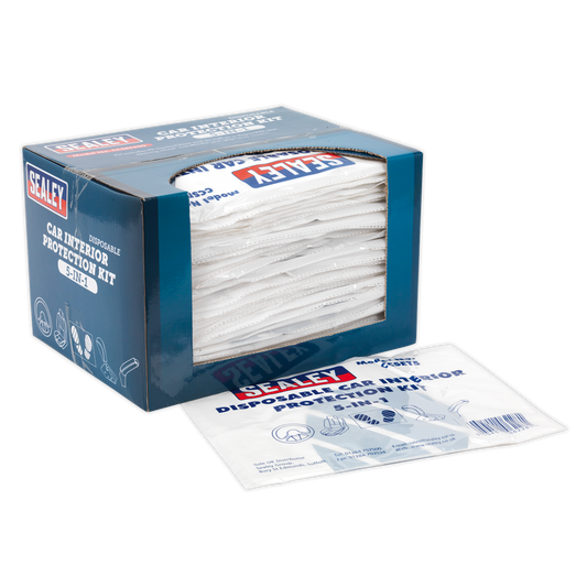 Sealey 5-In-1 Disposable Car Interior Protection Kit Box of 50 Pieces CCSET550
