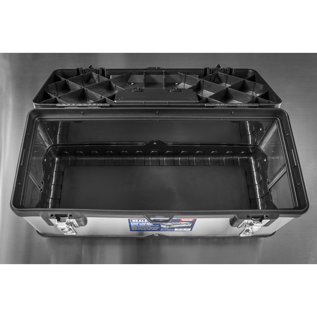 Sealey Stainless Steel Tool Box 505mm With Tote Tray Heavy Duty Stainless AP505S