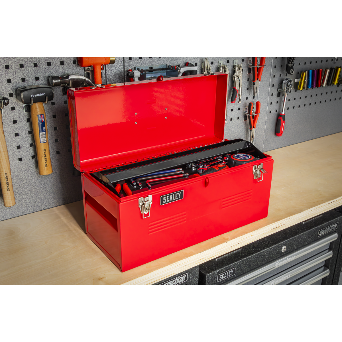 Sealey Tool Box Storage With Tote Tray 510mm Heavy Duty 510x220x240mm Size AP533