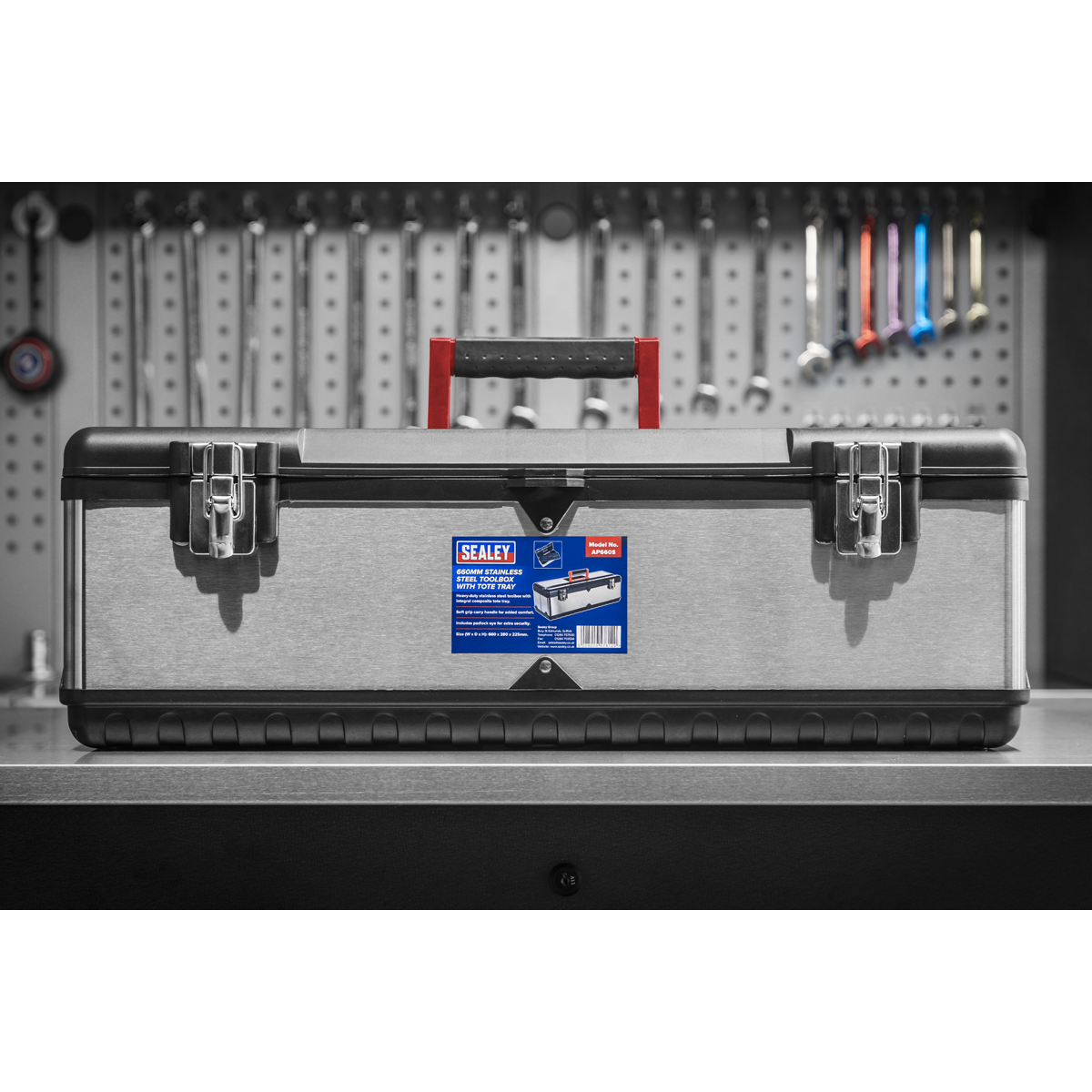 Sealey Stainless Steel Tool Box Storage 660mm With Tote Tray Heavy Duty AP660S