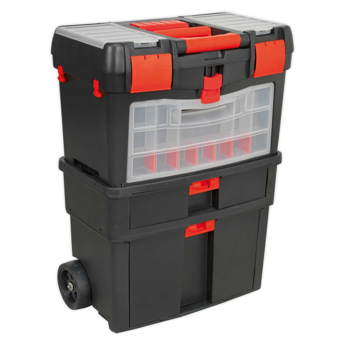 Sealey Mobile Tool Chest Box With Tote Tray & Removable Assortment Storage AP850
