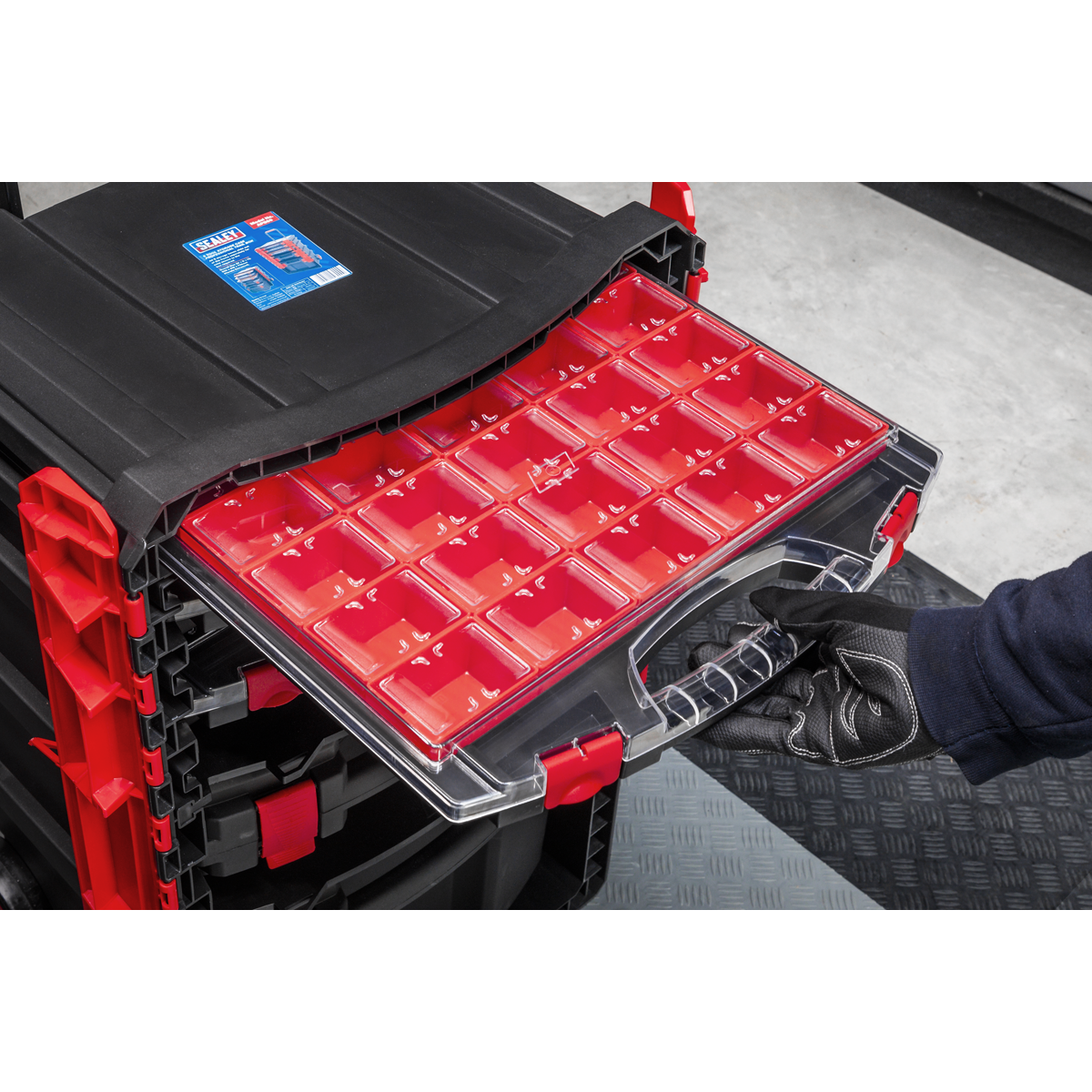 Sealey Professional Mobile Toolbox Tool Box 5 Removable Storage Cases AP860