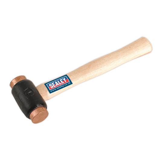 Sealey 1.75lb Copper Faced Hammer Hickory Shaft Professional Use 0.79kg CFH02