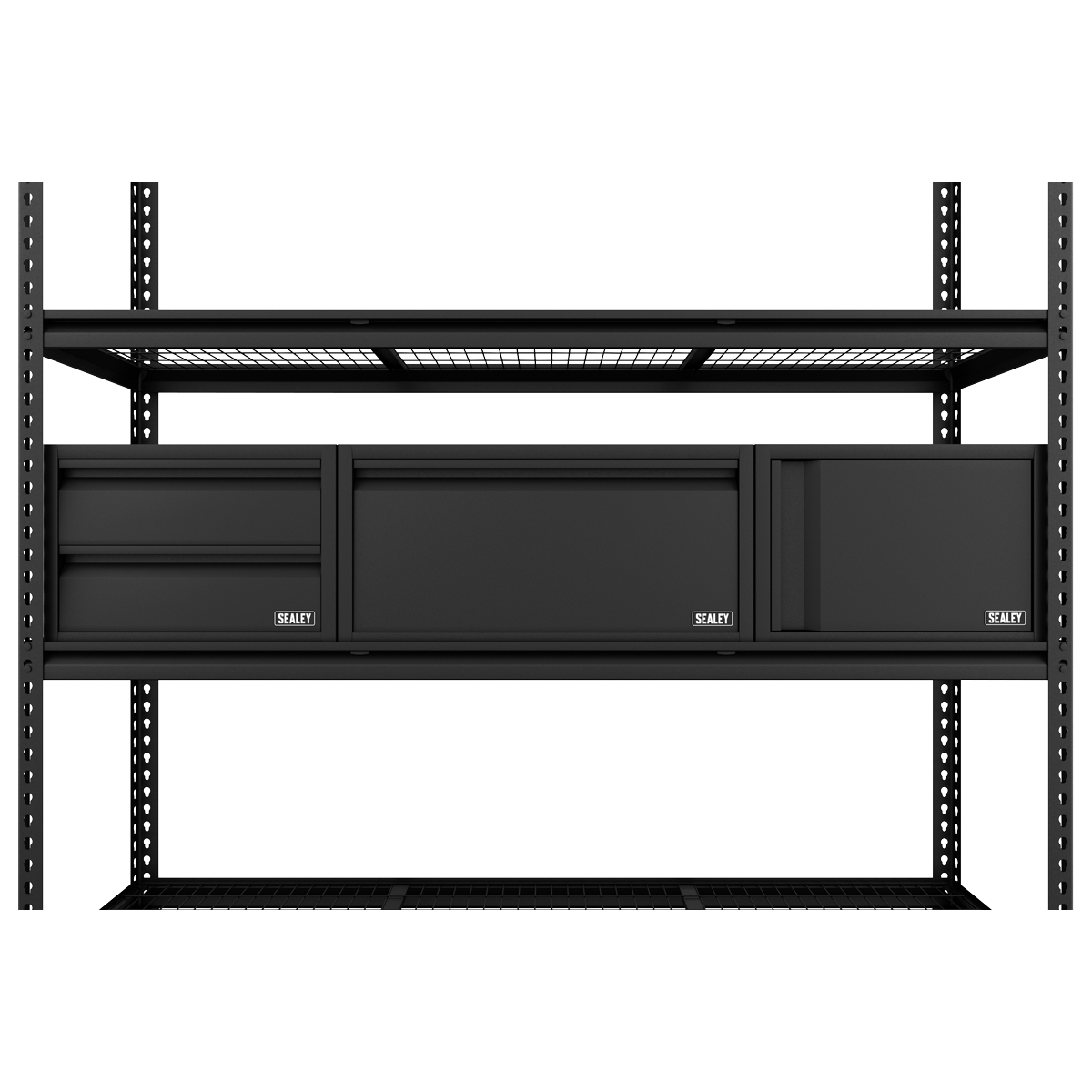 Sealey Heavy-Duty Modular Racking Kit With 3 Storage Units Heavy Duty APMRCOMBO1