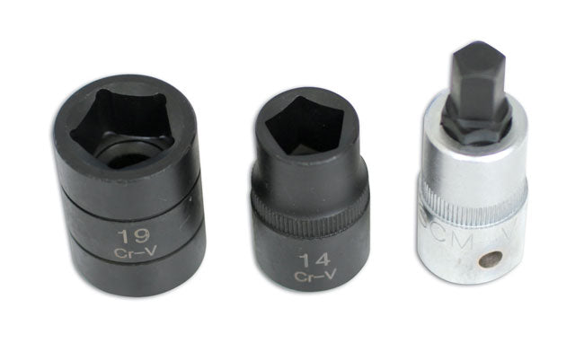 LASER 4512 Brake Caliper Socket Wrench Insert Chrome Vanadium Steel Tool