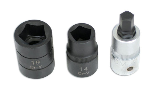 LASER 4512 Brake Caliper Socket Wrench Insert Chrome Vanadium Steel Tool