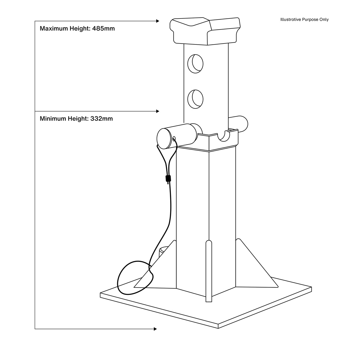 Sealey 2x Heavy Duty Axle Stands 20 Tonne Capacity/Stand 40 Tonne/Pair AS20