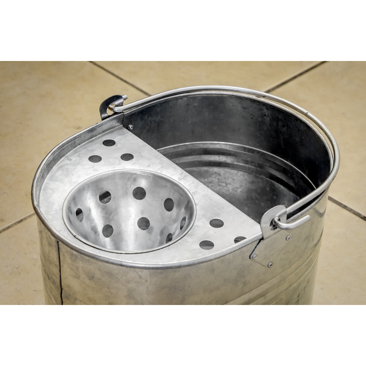 Sealey Mop Bucket from Heavy Duty Galvanized Steel With Carry Handle 13L BM08