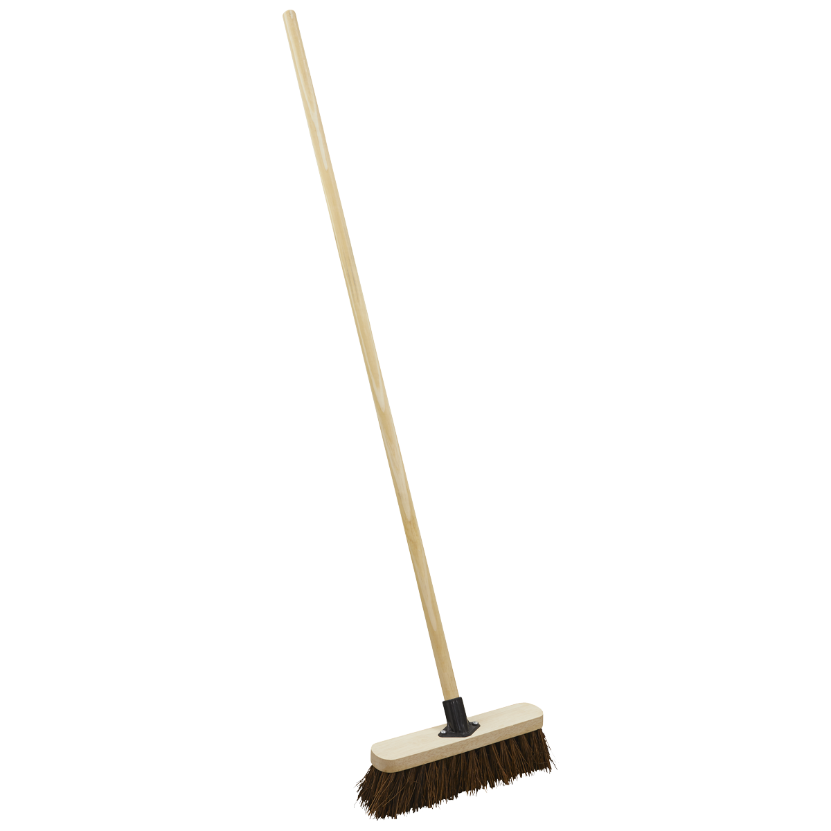 Sealey Broom 300mm Stiff Hard Bristle + Handle Bracket For Indoor Outdoor BM12H