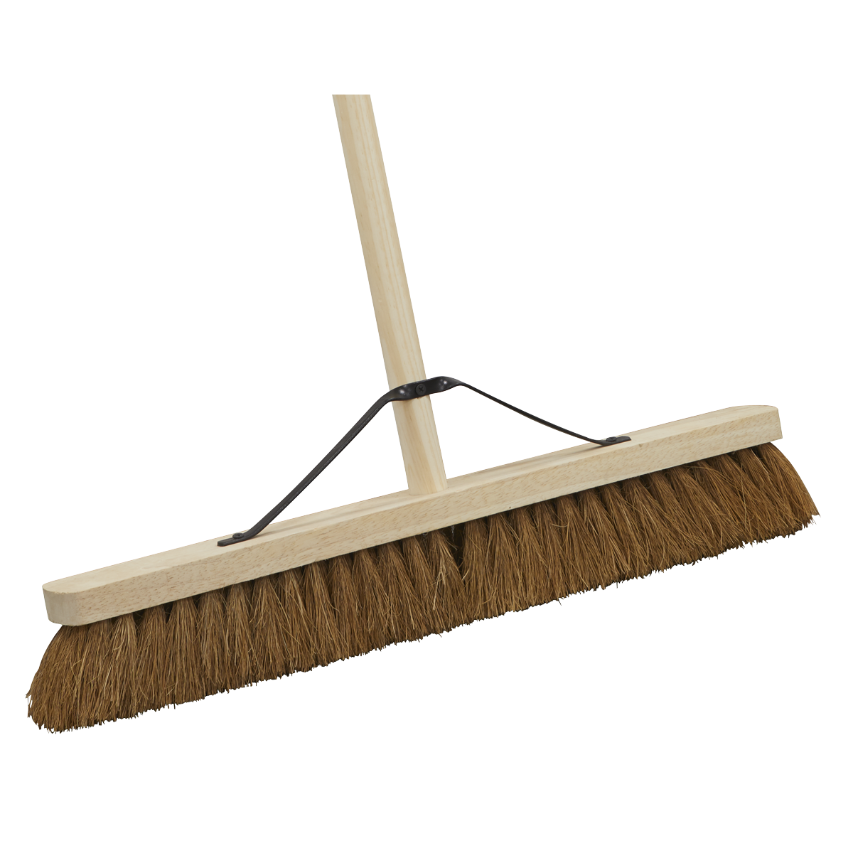 Sealey Broom 24" 600mm Soft Coco Bristle For Indoor & Outdoor Sweeping BM24S