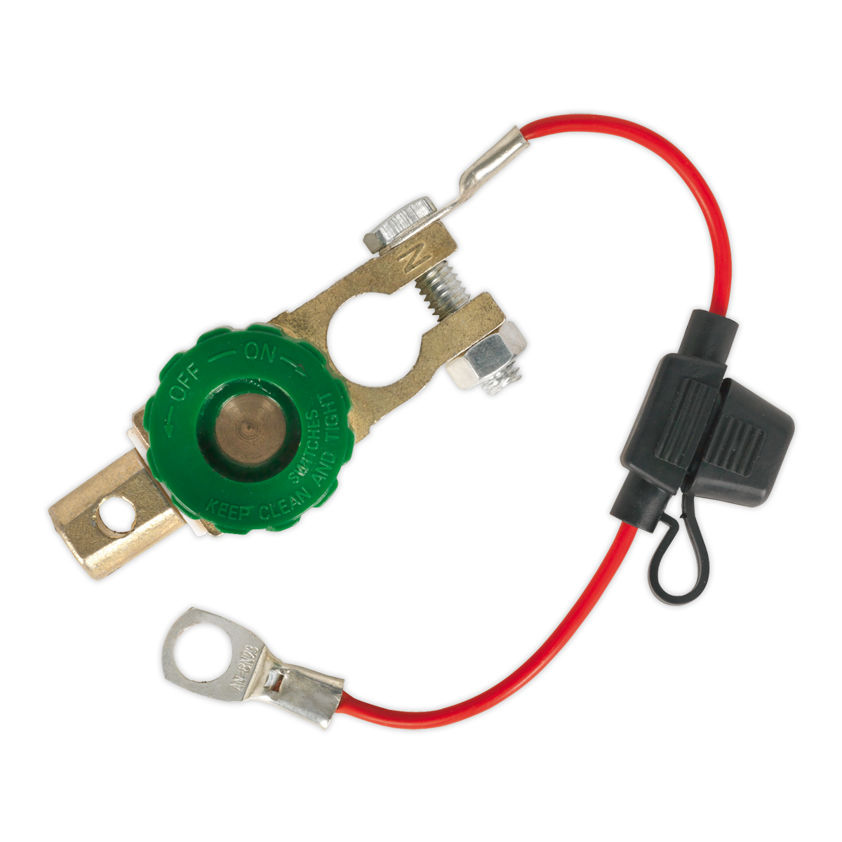 Sealey Battery Terminal & Fuse Holder 12-24V Anti Theft For 6-4 AWG BTANT1224V