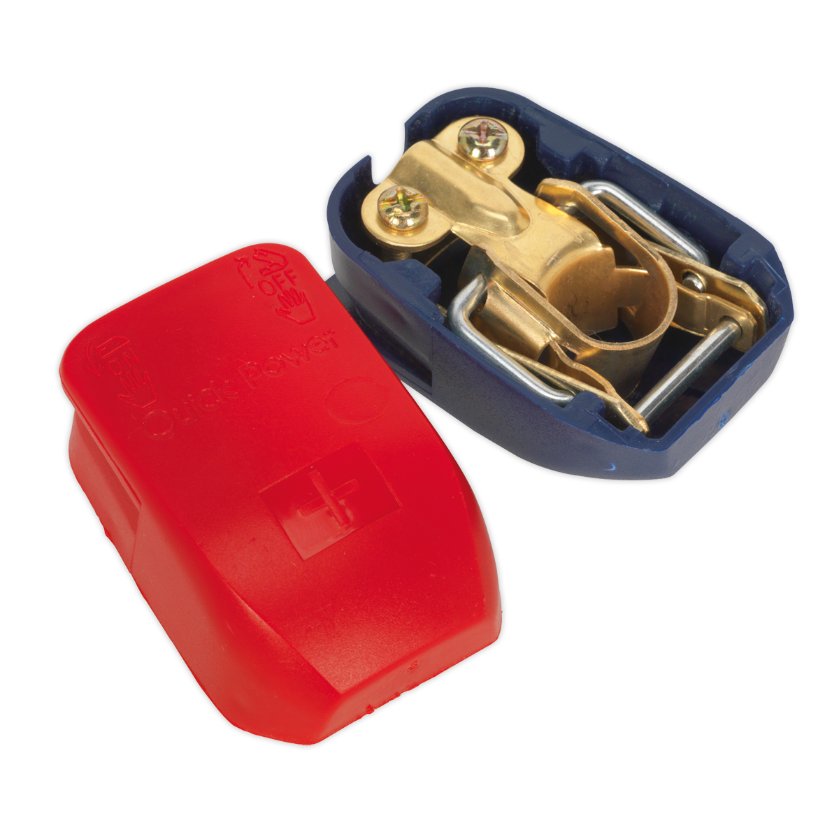Sealey Quick Release Battery Clamps Positive & Negative Ø19mm Ø17.5mm BTQK12