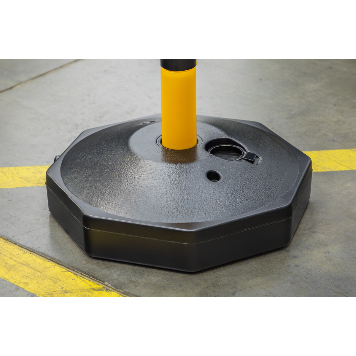 Sealey Black & Yellow Post With Base For Extending Safety Barrier BYPB01