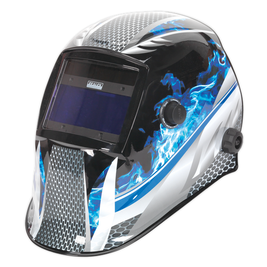 Sealey Auto Darkening Welding Protective Helmet - Shade 9-13 495g PWH601