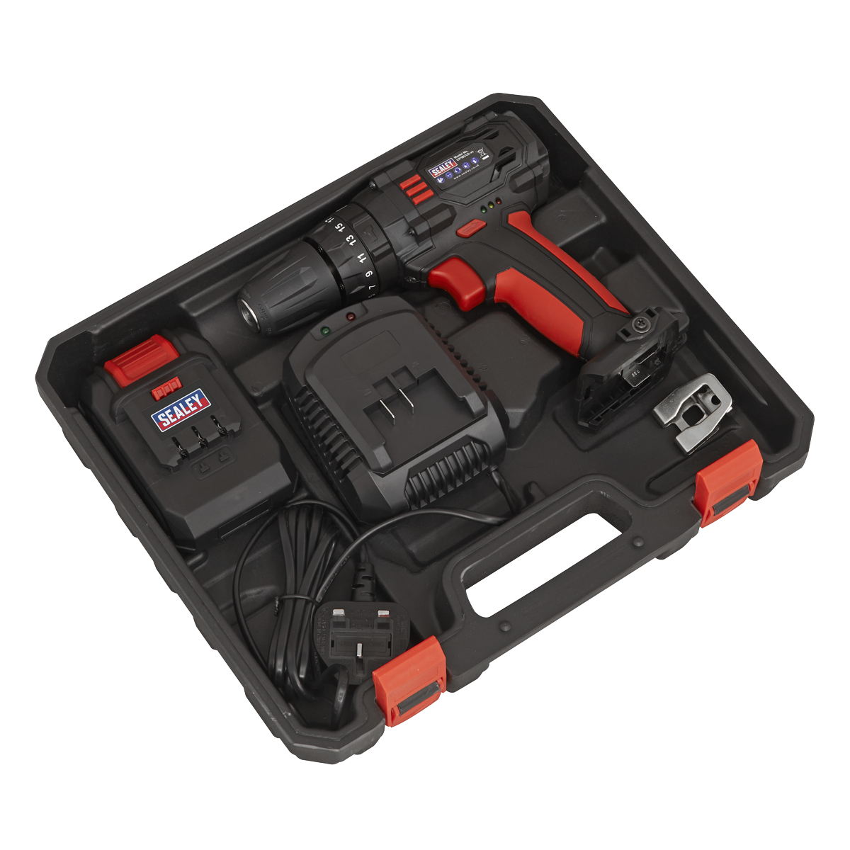 Sealey 18V 1.5Ah Ø10mm Cordless Combi Drill With LED Worklight 31Nm CP18VLD