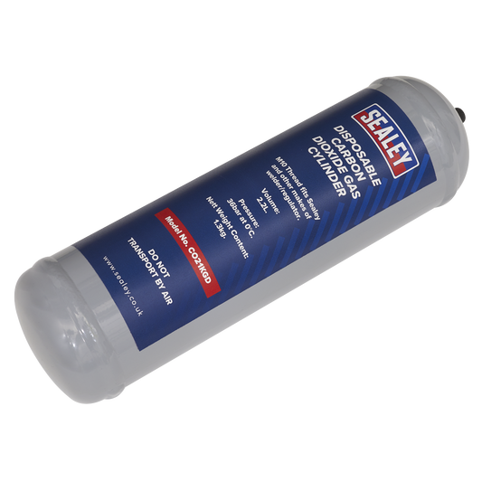 Sealey 1.3kg Disposable Carbon Dioxide Gas Cylinder Lightweight CO21KGD
