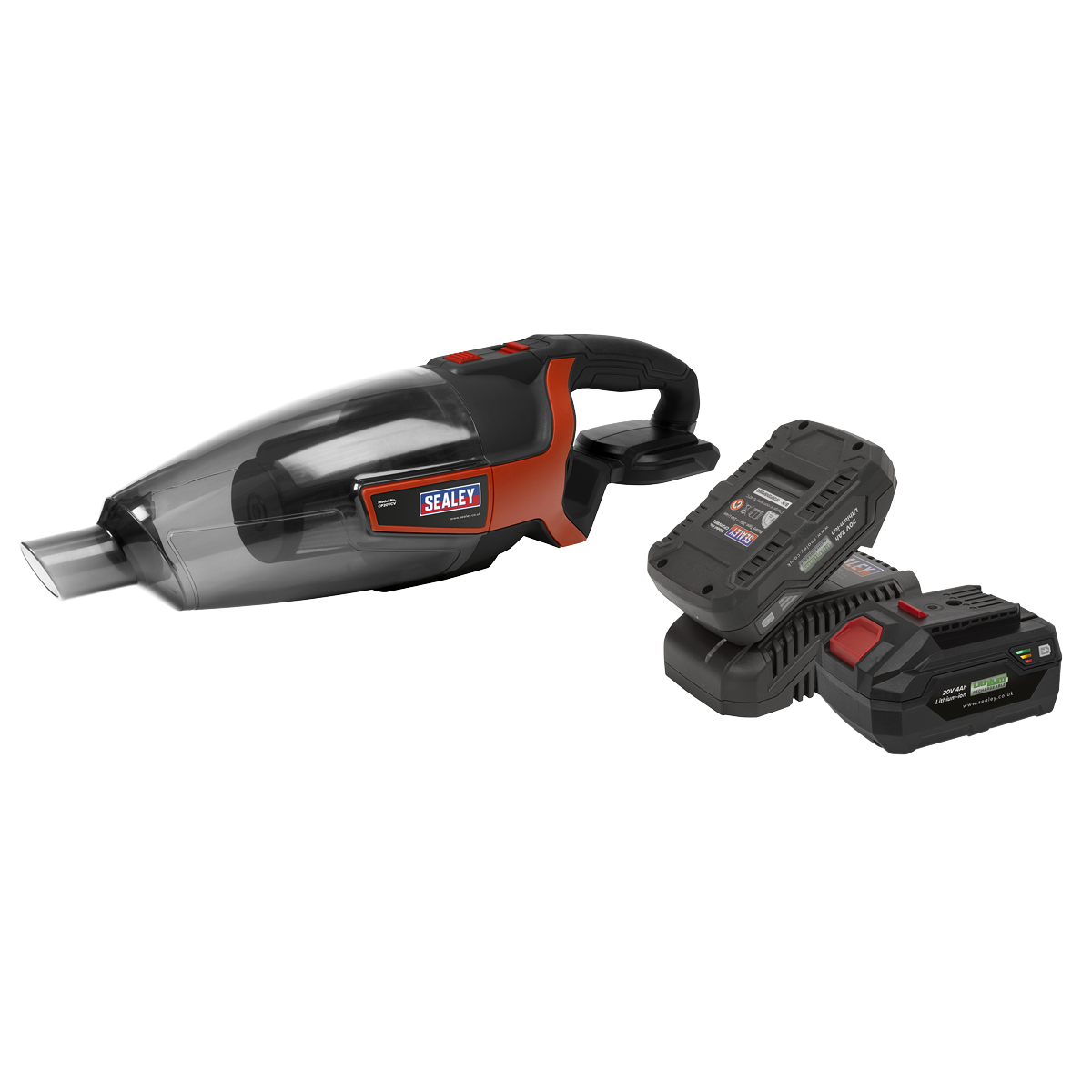 Sealey Cordless Handheld Vacuum Cleaner 650mL 20V Kit 2 Batteries CP20VCVKIT
