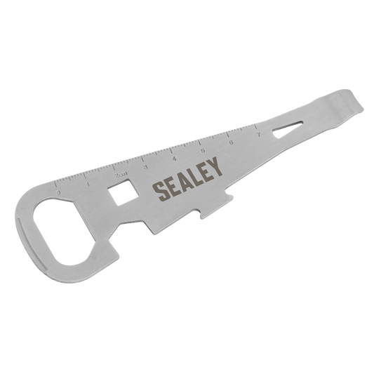 Sealey Paint Can Opener Multi-Tool 7-in-1 Versatile Stainless Steel Pocket-Sized