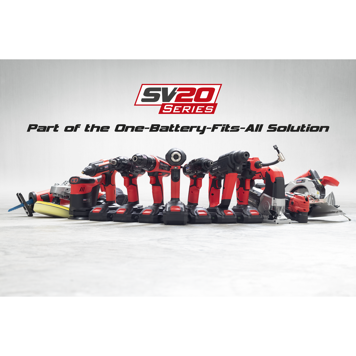 Sealey Cordless 3-in-1 Garden Tool Kit 20V SV20 2 Batteries 2Ah 4Ah CP20VGT3KIT