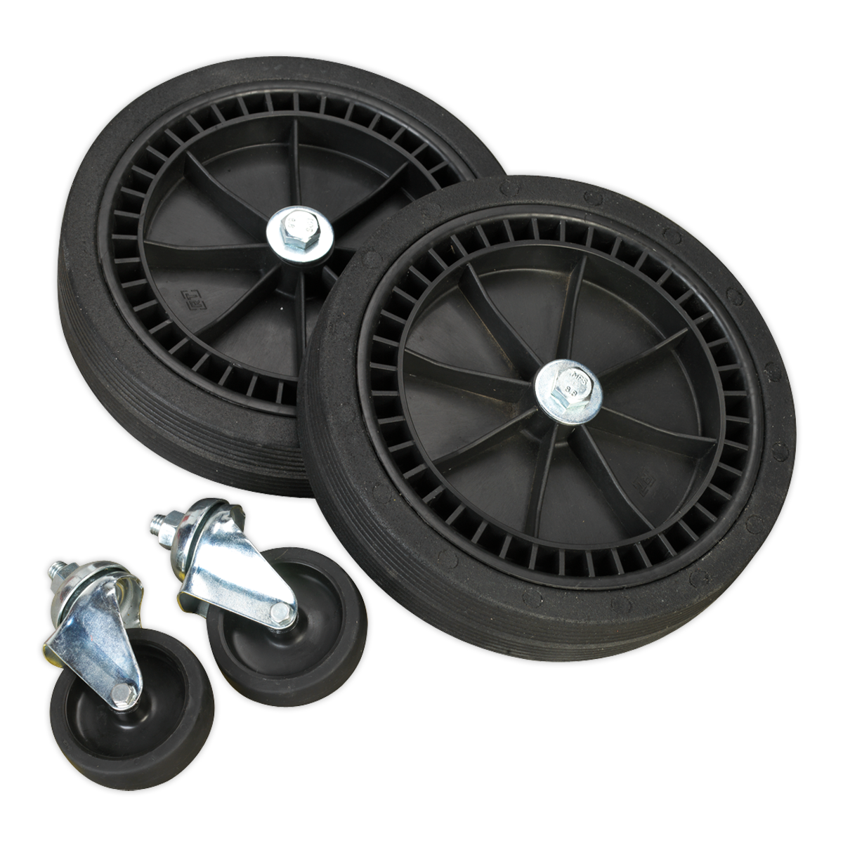 Sealey Wheel Kit For Fixed Compressors - 2 Castors & 2 Fixed Wheels COMPKIT5