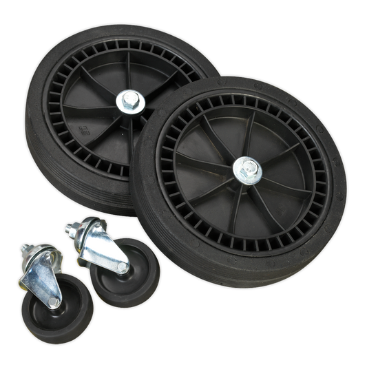 Sealey Wheel Kit For Fixed Compressors - 2 Castors & 2 Fixed Wheels COMPKIT5
