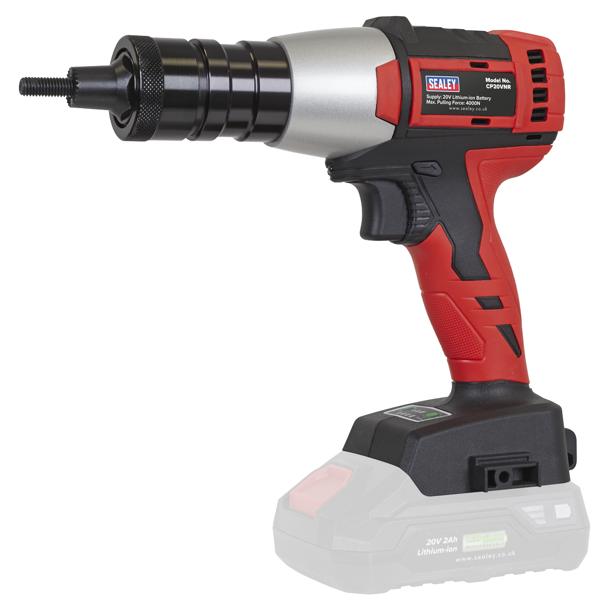 Sealey SV20 Series Brushless Cordless Nut Riveter 20V 2 Batteries CP20VNRKIT