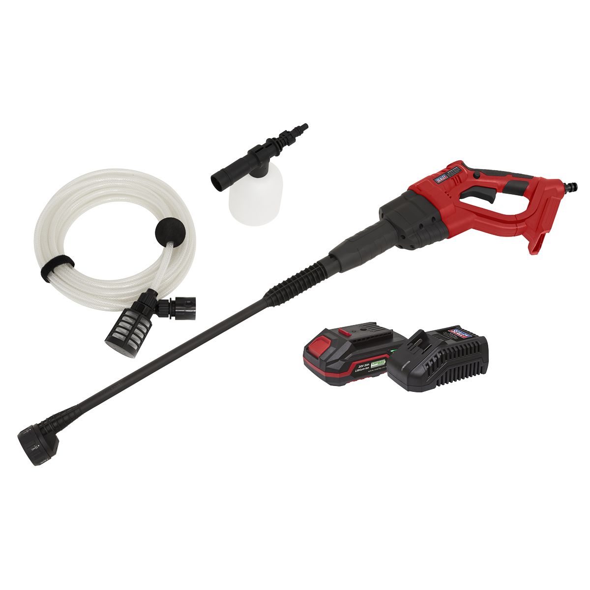 Sealey 20V 2Ah SV20 Series Cordless Pressure Washer Kit Lightweight CP20VPWKIT1