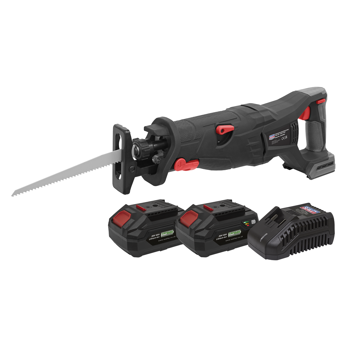 Sealey 20V 4Ah SV20 Series Brushless Reciprocating Saw 20V Kit CP20VRSXKIT